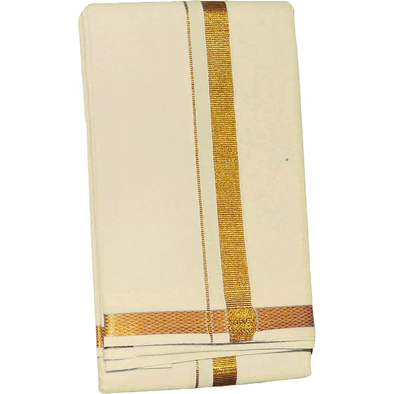 Prakasam Cotton Men` Polycotton (PcDtwlJdblCr50K Cream