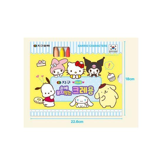 globe chemical Sanrio Characters Wash-Free Crayons (12 Colors / 24 Colors)