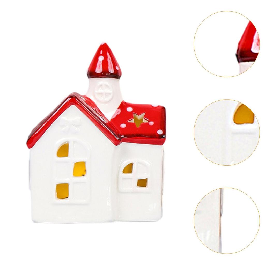 4 Pieces Christmas Lighting Sculptures Xmas Ornaments Handmade Collection Lamp