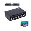 4Way A V Switcher Audios Selectors 4 In 1Out Composite Video Stereo for STB Game Consoles Video Stereo Audios Selectors