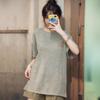 Camiseta Feminina de Verão Algodão Plus Size Estilo Retrô Americano com Estampa Divertida