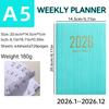 English Appointment Books with Calendar Diary Weekly Planner New To Do List Notepad  School Office