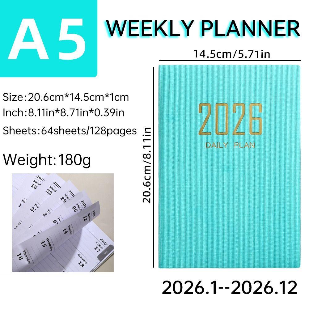 English Appointment Books with Calendar Diary Weekly Planner New To Do List Notepad  School Office