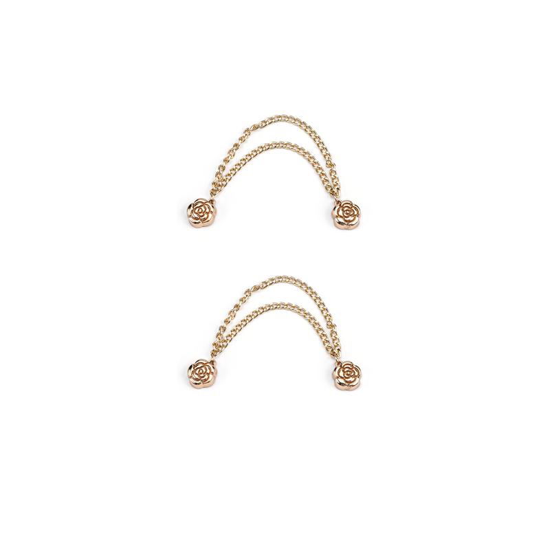 2/4Pcs Magnetic Clothing Clips Detachable Nail Free Chain Clips Seam Free Leg Fixing Closure Buckle Length Shortening Tool