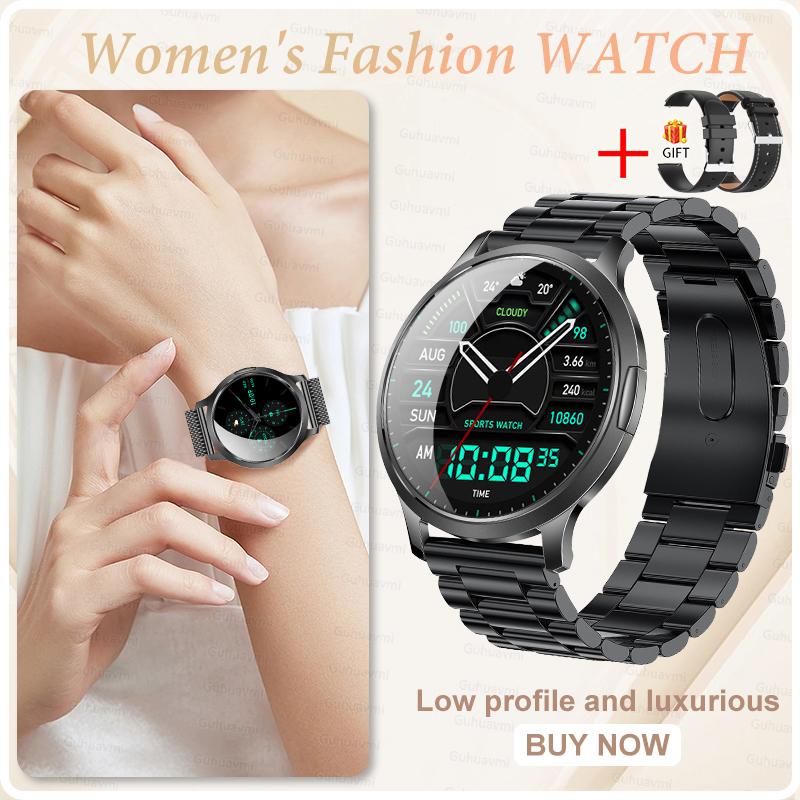 NEW Ultra-thin Body Fashion Smart Watch 1.32"AMOLED HD 3D Screen Women's Health Heart Rate Bluetooth Call Woman Smart Watch