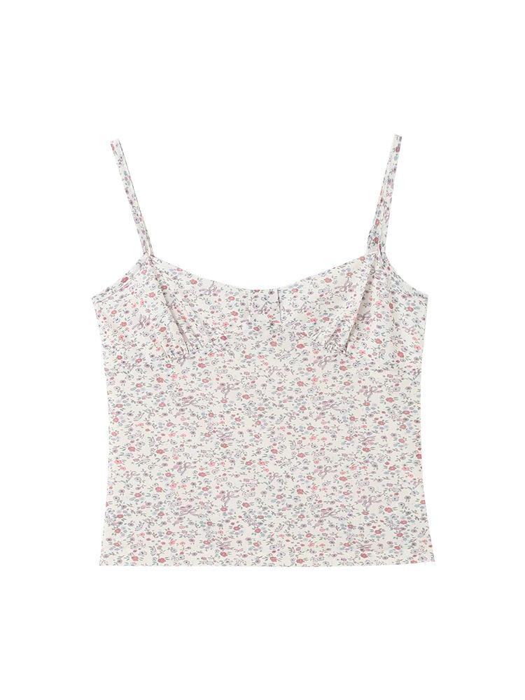 Stunning Sweet & Spicy Floral Camisole Vest - Women s Slimming Early Autumn Top Small