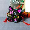 Handbemalte antike Wind-Hanfu-Masken, japanisches Dämonenmädchen, Fuchs, halbes Gesicht, Katzengesichtsmaske, Halloween-Kostüm, Party, Animation, Shake-Requisiten
