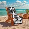 Personalized customized proof beach towel with Baphomet pattern - soft, absorbent, quick-drying, perfect swimming, camping&bathing
