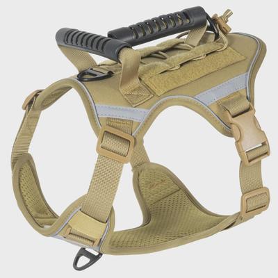 Grensoverschrijdend Tactisch Hondentuig: Ademend Vest voor Militaire Buitentraining met Borsttuig & Trektouw