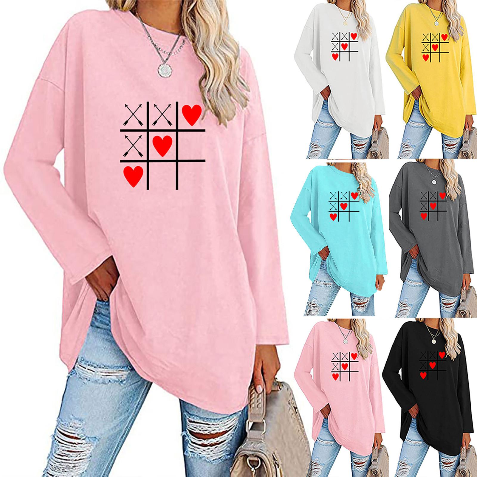 

Женский повседневный свободный топ с круглым вырезом и длинными рукавами