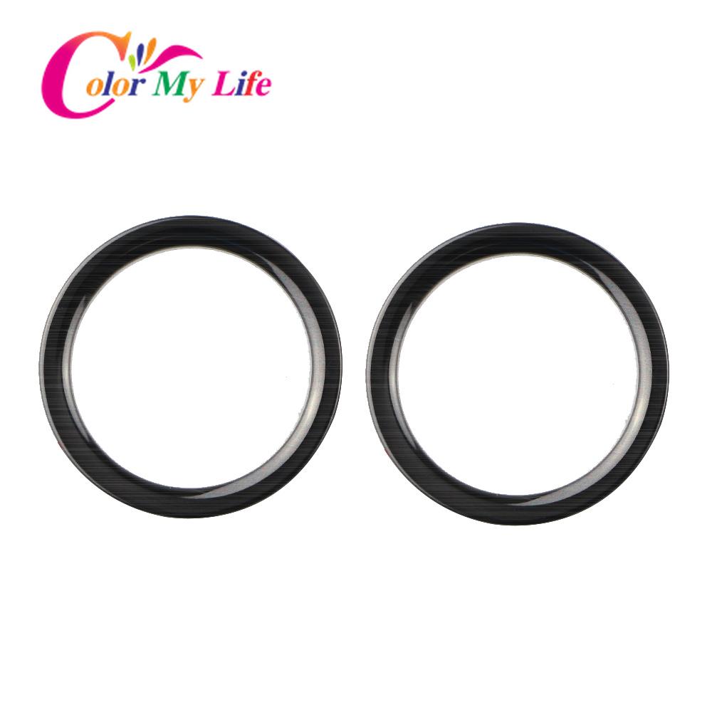 Color My Life 2Pcs/Set Car Air Vent Outlet Cover for Nissan Kicks 2017 - Stainless Accessories Air Conditioning Outlet