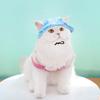 Cute Pet Sun Hat Cat Sun Hats for Dog Baseball Cap Round Brim Cat Hat Bucket Hat OPet Caps with Ear Holes Adjustable Drawstring