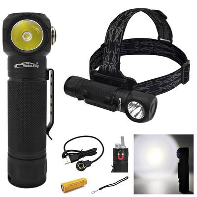 LED Tactical Flashlight, 5000lm Headlamp, Magnet, Waterproof Up To 10m, Strong Light