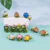 Fashion Lovely Plush Helmet Turtle Keyholder Cute Animal Keychain Bag Charm Pendant Toy Car Keyring Jewelry Party Gift