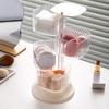 Rotating Jewelry Box Display Stand Organizer Earrings Necklace Ring Storage Box Cotton Pad Makeup Cotton Swabs Organizer