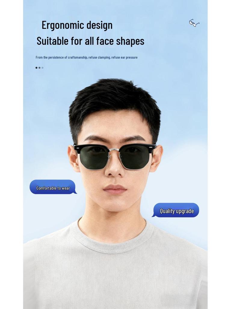 BG202 Smart Bluetooth Glasses: AI Translation In 100+ Languages, Removable Lenses, Music & Call Functions.