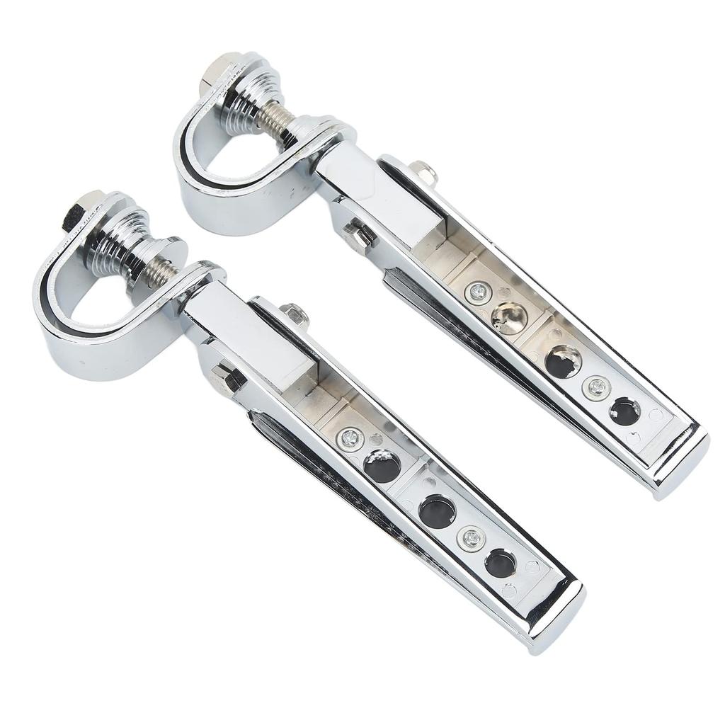 KIMISS Motorcycle Foot Pegs,Pair Clevis Foot Pedal U Clamp Footrest Universal Motorcycle Street Bike 1"-1-1/4" Highway Engine Crash Bar