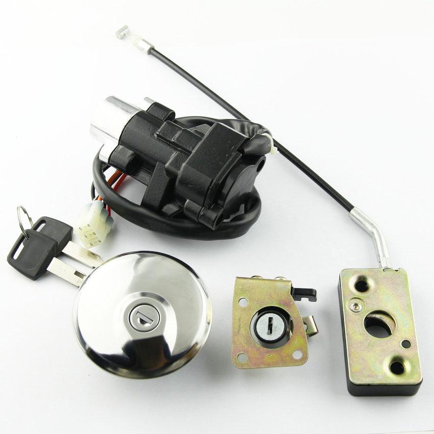 Motorcycle Ignition Switch Fuel Tank Cap Kit For Suzuki GZ125 1998-2003 GZ250 1999-2011 GZ 125 250 Seat Lock Cover Key Set Parts