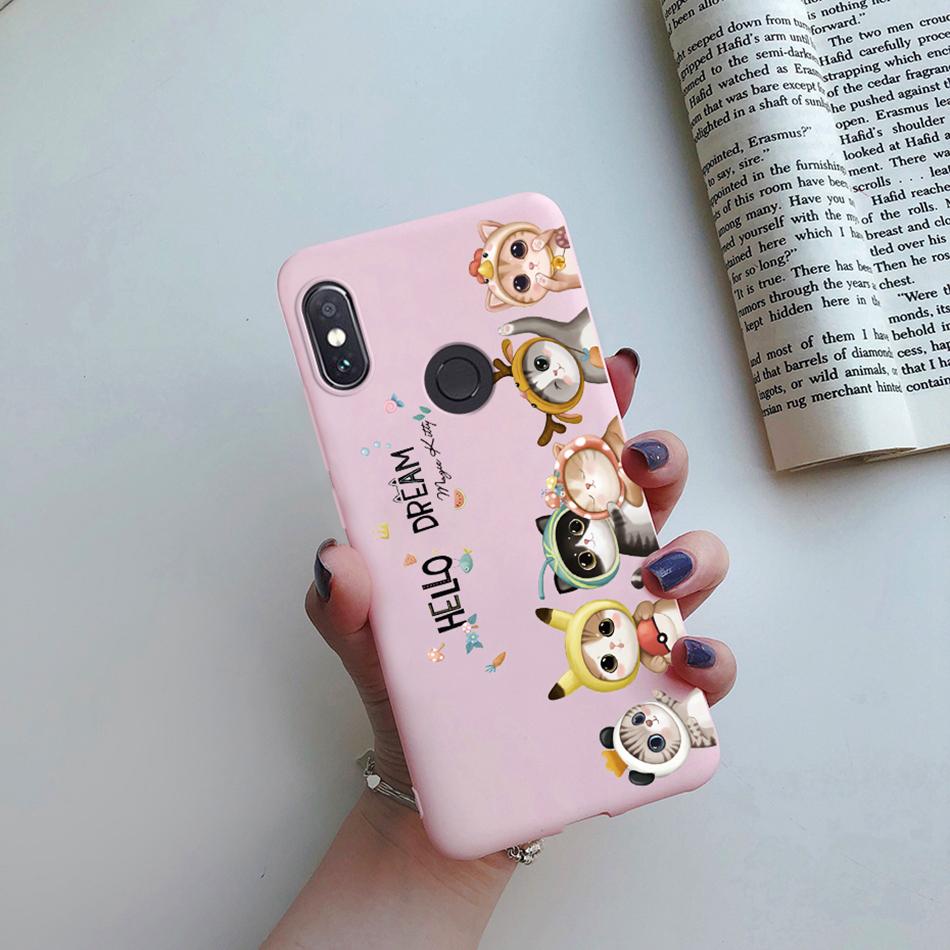For Funda Xiaomi Redmi Note 5 Case Redmi Note5 Pro Cover Cute Cartoon Cat Silicone Phone Case For Xiaomi Redmi Note 5 5Pro Etui