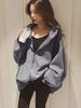 JudyRose Loose Winter Women's Hoodie, Zip-Up Hoodie, Fit, Oversized, Casual, Cute, Warm, Fleece-Lined, Spring, Autumn, (2XL, Gray)