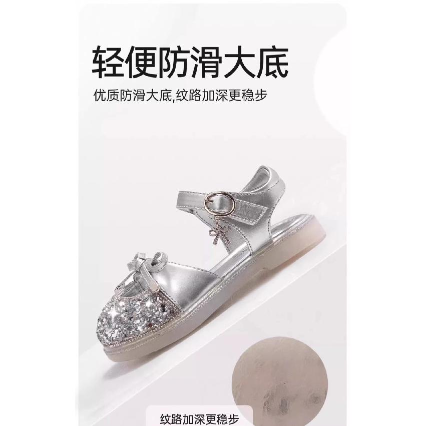 Girls Sandals Children's Princess Shoes Little Girls Crystal Shoes New Summer Soft Bottom Non-Slip Baby Girl Beach Shoes