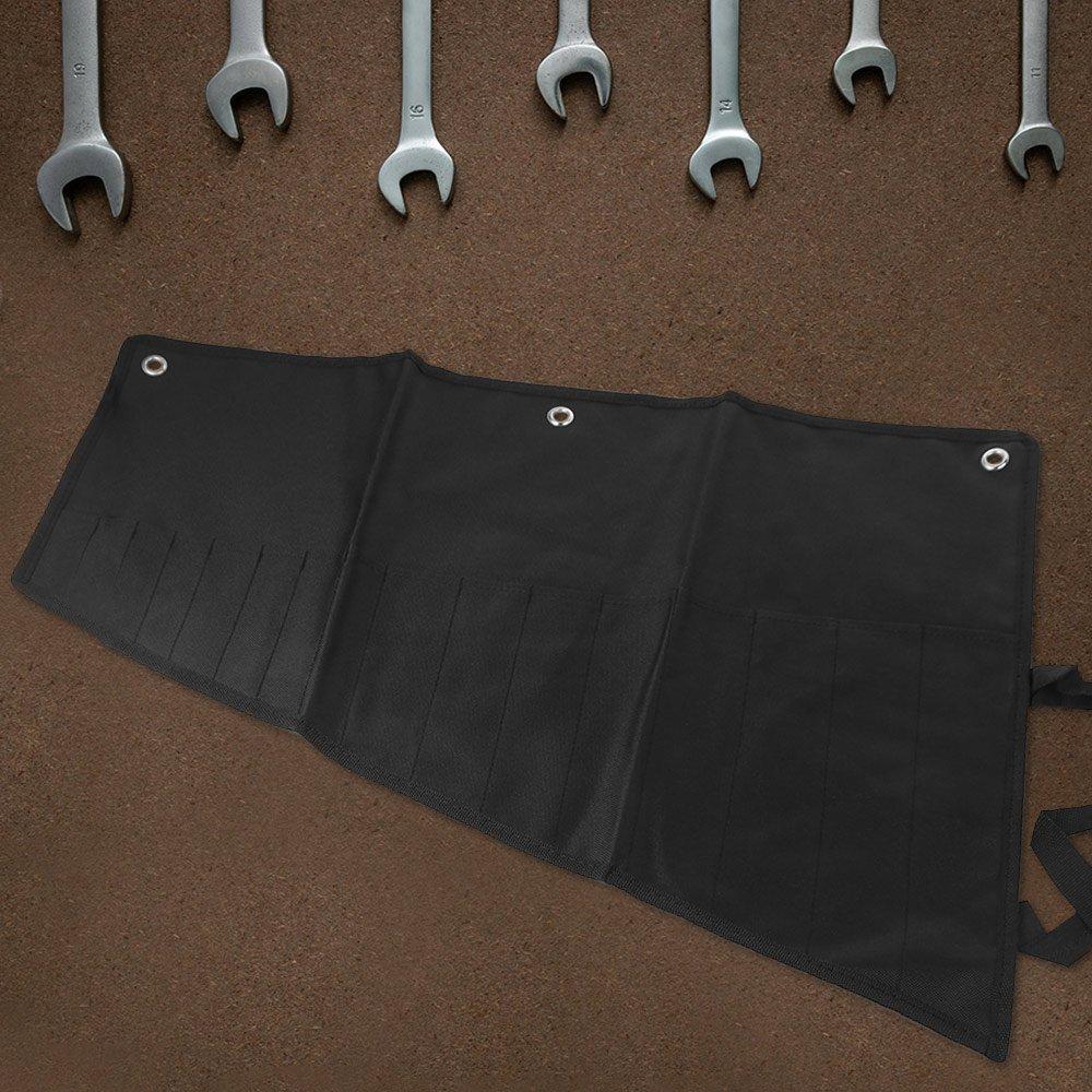 16 Pockets Wrench Roll Organizer Water Proof Oxford Cloth Wrench Pouch  Hand Tool Storage