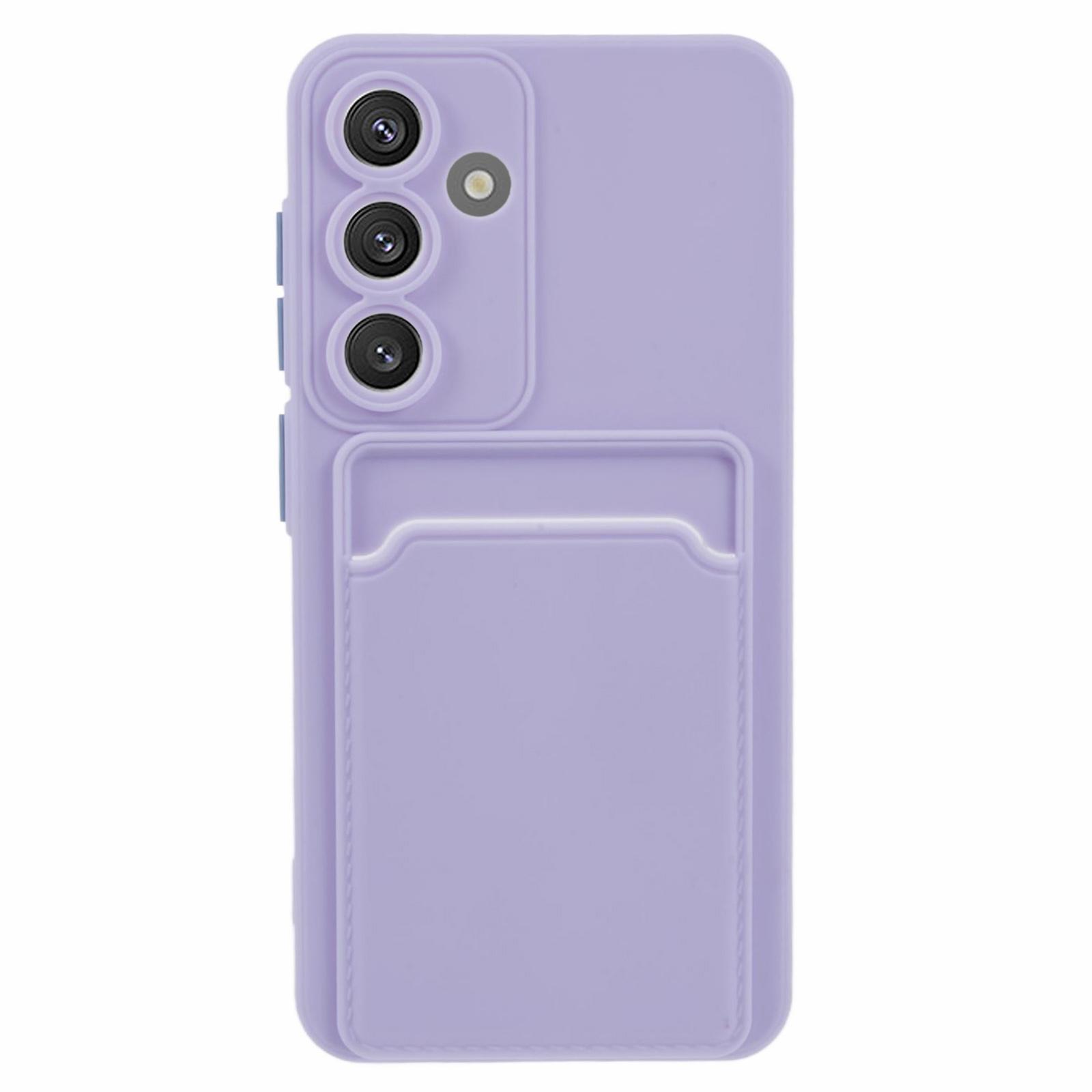 

Для Samsung Galaxy A55 5G Чохол зі слотом для карт, захист від подряпин, м який ТПУ задня кришка телефону Purple