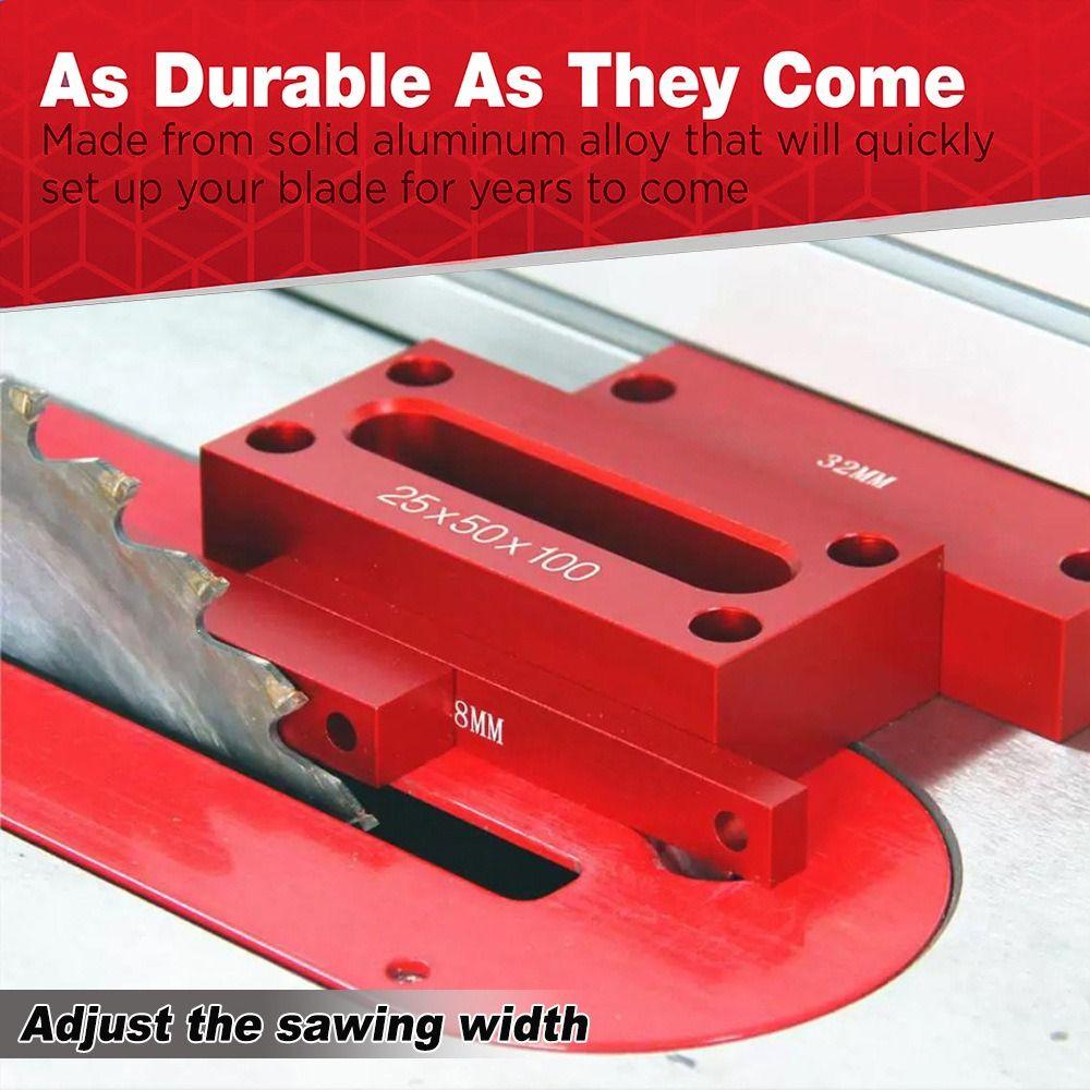Aluminum Alloy Height Gauge Blocks Metric Setup Calibration Setup Blocks Size Markings Stackable Design Woodworking Setup Bars
