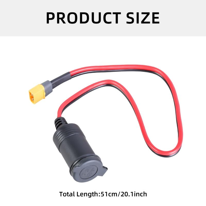 14AWG Extension Cable XT60 Male/Female To Car Charging Adapter for Remote Battery Power Stations Solar Panel