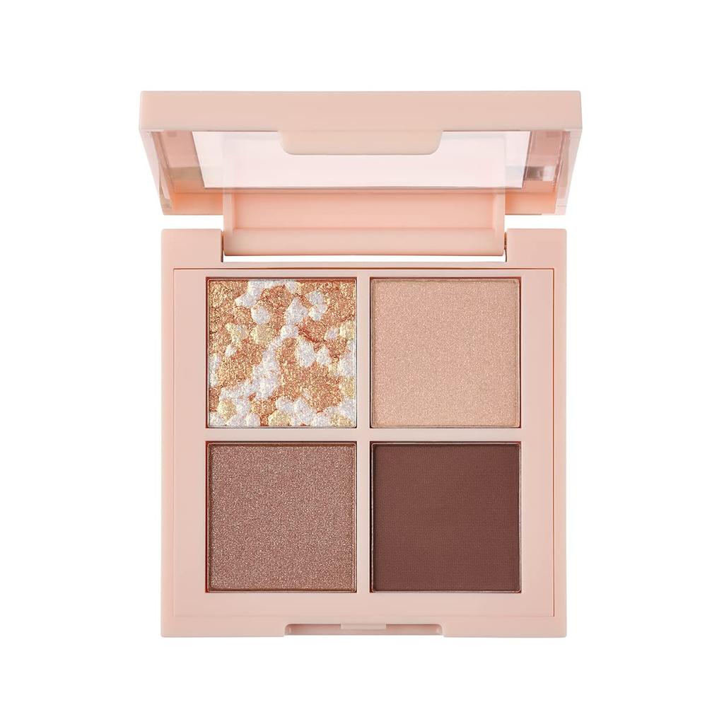 Revlon Dazzle Eyeshadow Quad 001 Glazing Brown Color Nuance Beige Japanese Development Eyeshadow Image 3.0g