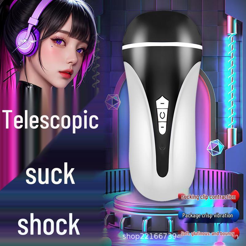 Men's Telescopic Vibrating Airplane Cup Masturbator