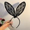 Sexy Lace Polka Dot Bunny Long Ear Headband Cute Pure Desire Cat Ears Mesh Mask Live Streaming Host Hair Accessories