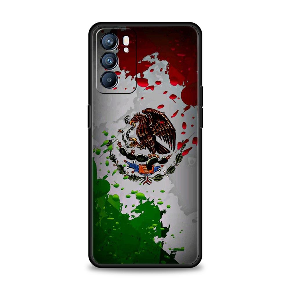 Mexico Flag Phone Case For Oppo Reno8 Reno7 Reno6 Pro A54 5G Find X6 X5 A53 A52 A9 A15 A95 A17 A16 A76 A74 A57 A31 Cover