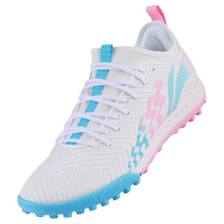 Li Ning Shadow 2 2 TF (Gummistollen) Synthetisches Leder Stoßdämpfende Langlebige Fußballschuhe Herren Fußballschuhe Weiß Blau Rosa YSTU013-7