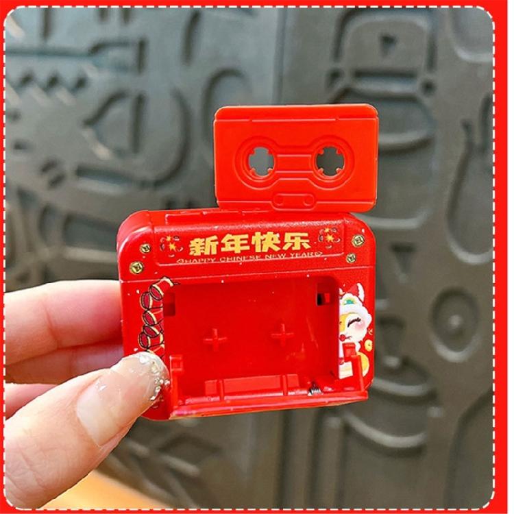 Button Battery Powered New Year Sound Recorder Keychain Accessory for Easy Use Plastic Voice Recording Ornament