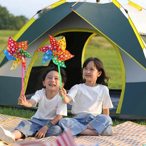 3-4 Person Outdoor Rainproof Tent Ultralight Waterproof Windproof Anti UV Backpacking Hiking Family Folding Camping Shelter