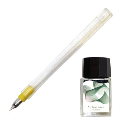 Sailor fountain pen Dip Pen Ink Set Dipton10mlL 1 Hocoro Brush Character Mellow Forest Shimmer + 10-0250-703