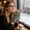 Knit Fingerless Gloves Cat Embroidery Outdoor Warming Supplies Warm Open Finger Gloves for Cat Lovers Women Girls Ladies Mothers