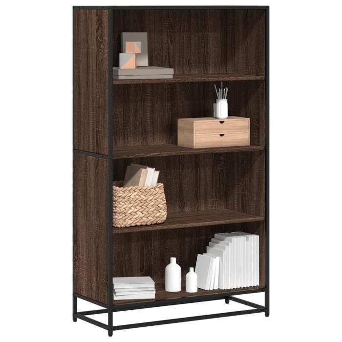 VidaXL Bibliothèque chêne marron 80,5x35x139 cm bois d'ingénierie, étagère à livres, porte-livres, support à livres, armoire 3300849
