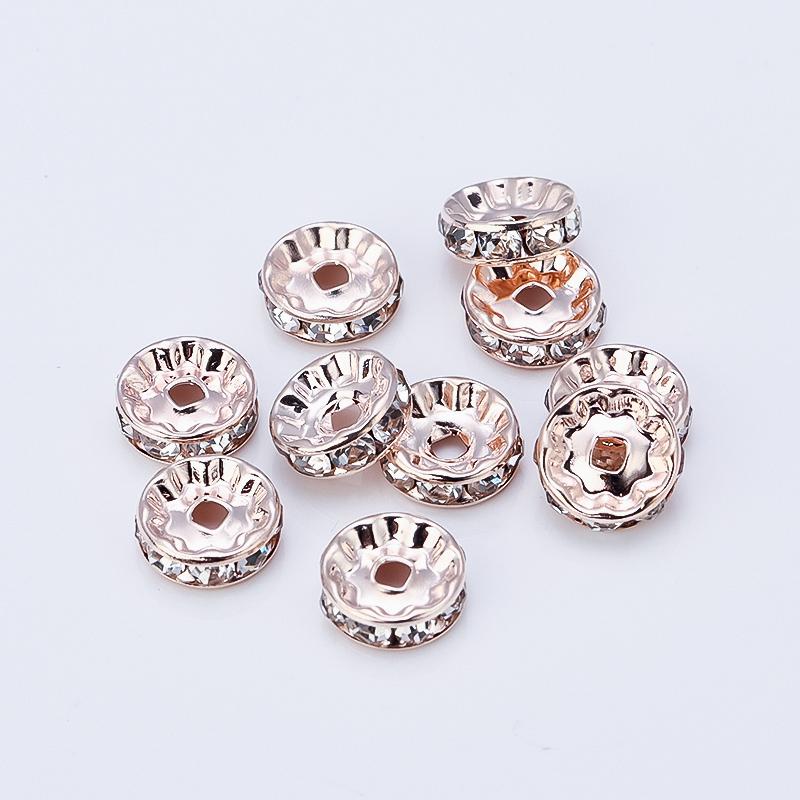 Louleur High Quality Rhinestone Crystal Beads Rondelle Loose Spacer Beads For DIY Jewelry Making Accessories Supplie Wholesale