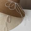 Summer Dome Big Brim Straw Hat Women's Pearl Braided Lace-Up Sunshade Sunscreen Hat Straw Vacation Big Brim Sun Hat