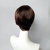 Synthetische kurze Bob-Perücke mit Pony, gerade braune Perücken für Damen, Party, Cosplay, täglicher Gebrauch, hitzebeständige Faserperücke