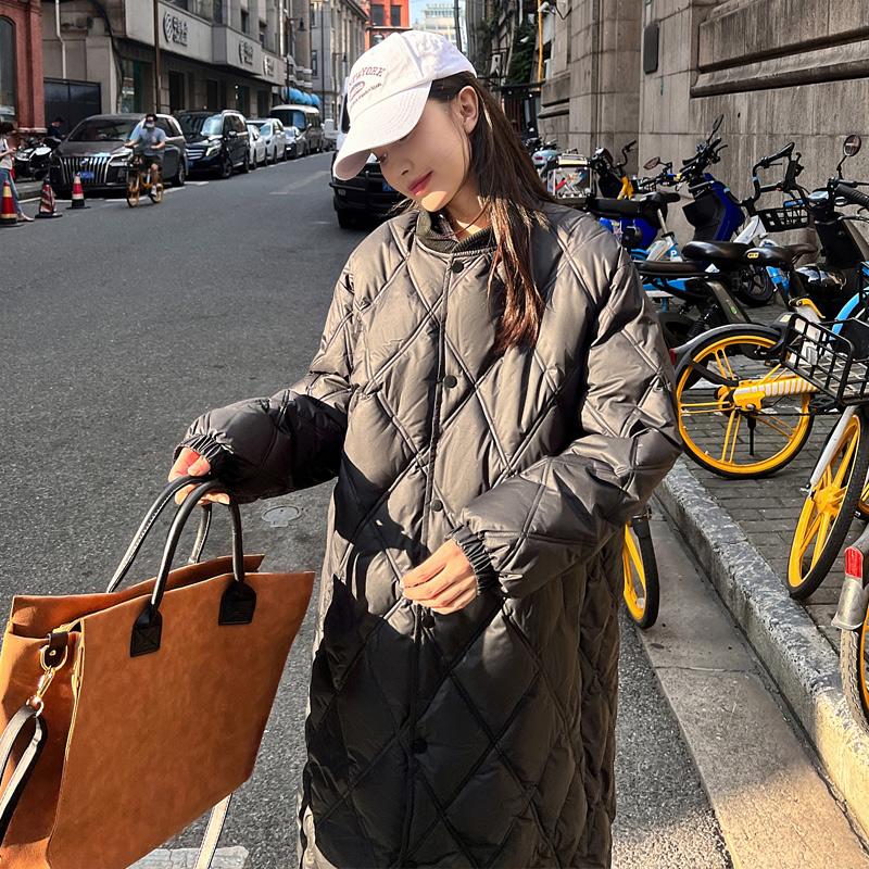 O-Neck Straight Loose Jackets Outdoor Casual Windproof Warm Cotton Clothing Autumn Winter Fashion Versatile Women's Parka Coat