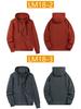 Men's Plus Size Fleece Hooded Zipper Sweatshirt with Velvet Lining