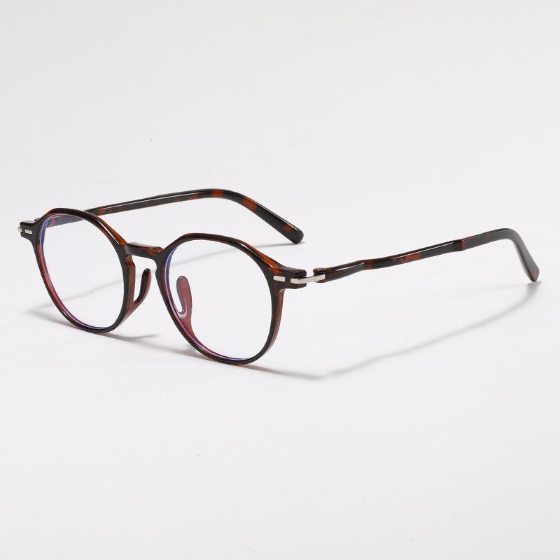 Japanese-style anti-blue light women's black frame ultra-light oval versatile eyeglass frames for men tr Korean Style