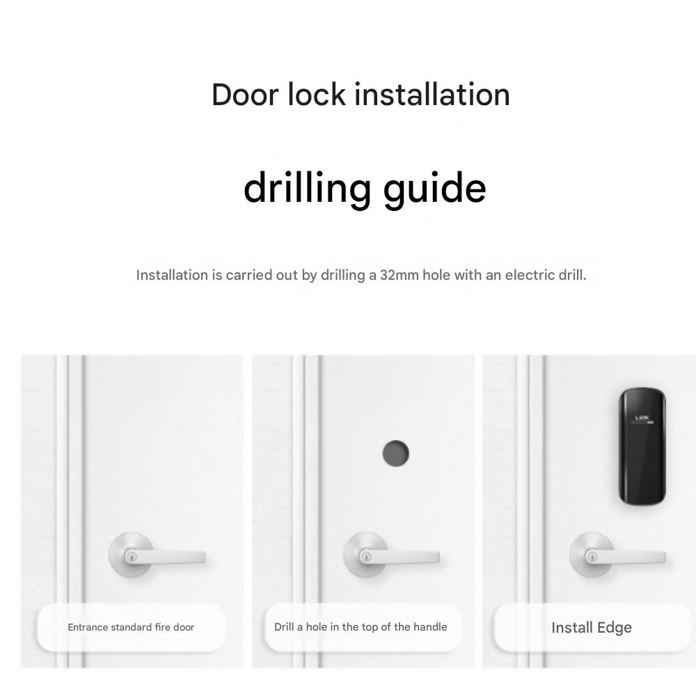 Fechadura Digital de Porta Link, Teclado Numérico de Bloqueio Instantâneo, Autoinstalação, Sem Cartão