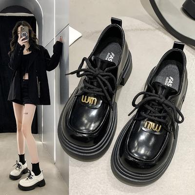 Popular Loafers Women's Spring and Autumn 2024 New British Style Versatile Small Leather Shoes Retro Platform French Japanese Single Shoes