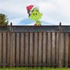 Christmas Decoration Green Voyeur Greetings Fence Decoration Outdoor Fence Sign