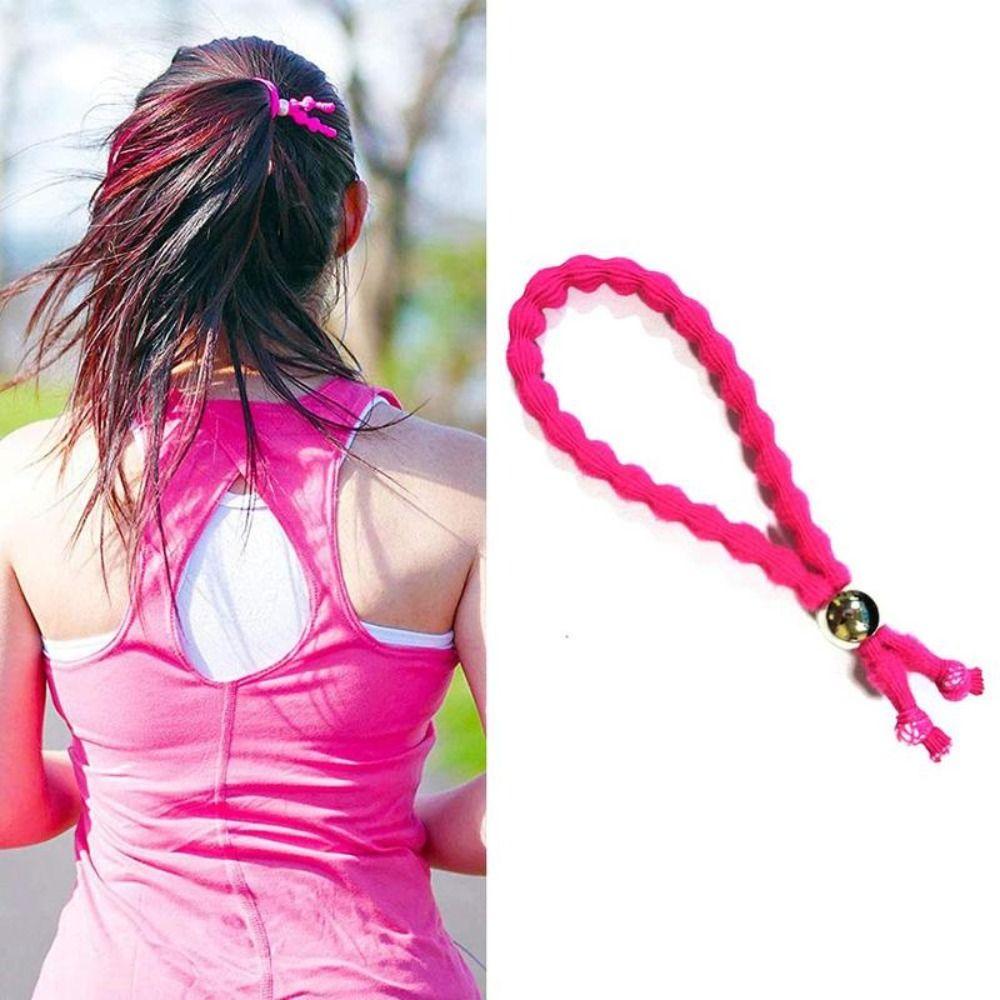 Drawstring Beads Elastic Hair Bands Bubble Beaded Long Cushioned Headband  Daily