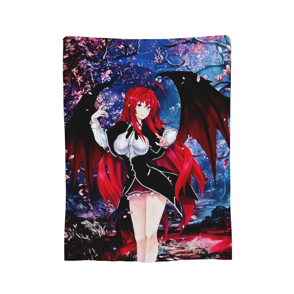Rias Gremory Vintage High School DxD Blanket Fleece Novelty Breathable Throw Blankets for Chair Covering Sofa Winter,